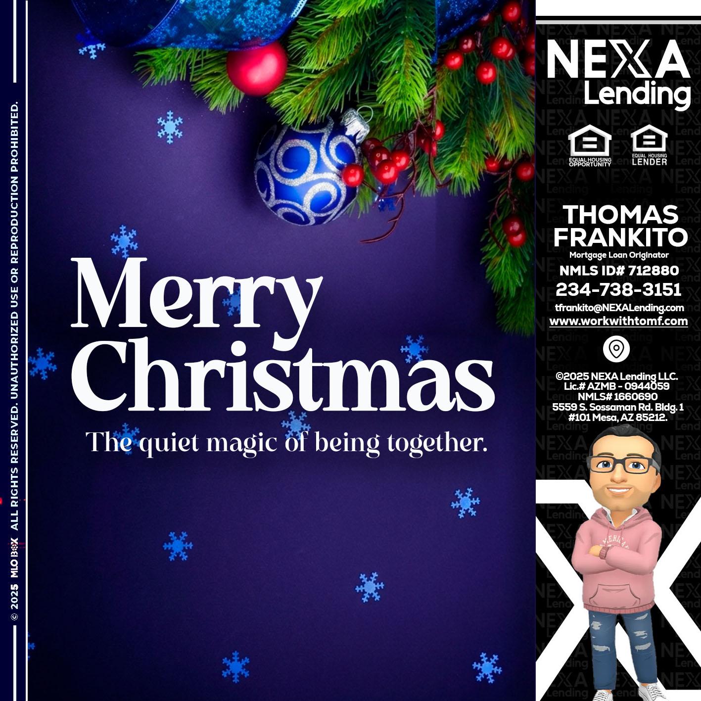 merry christmas - Thomas Frankito -Mortgage Loan Officer