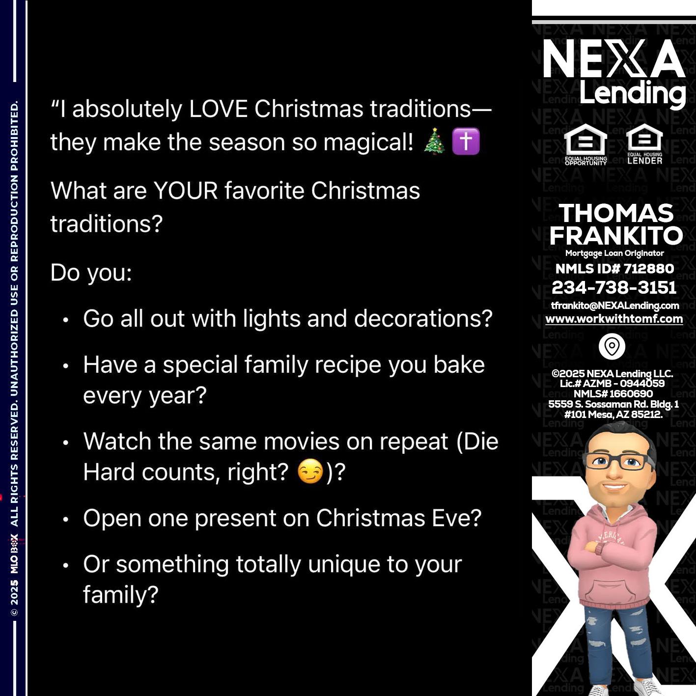 I love christmas - Thomas Frankito -Mortgage Loan Officer