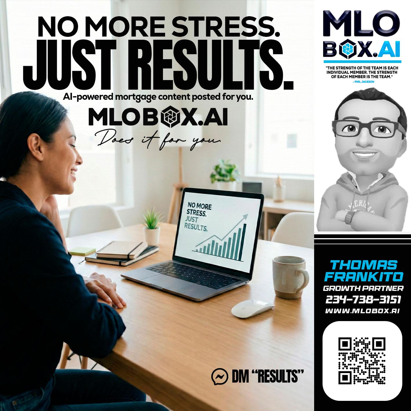 NO MORE STRESS - Thomas Frankito -Mortgage Loan Officer