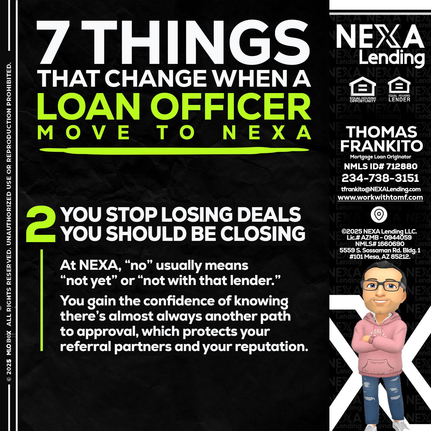 7 THINGS (2) - Thomas Frankito -Mortgage Loan Officer