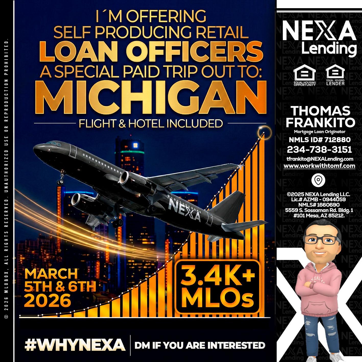 MICHIGAN - Thomas Frankito -Mortgage Loan Officer