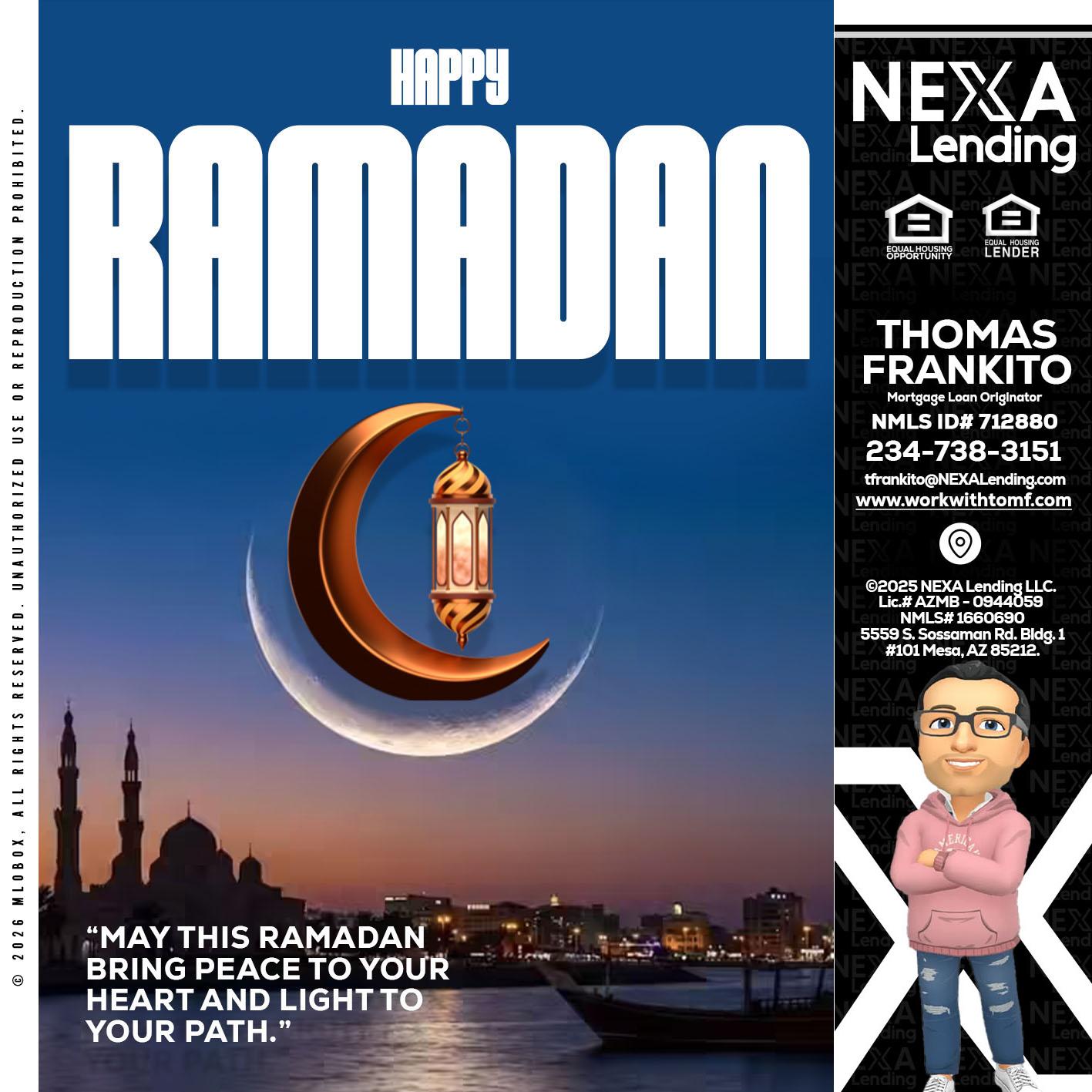RAMADAN - Thomas Frankito -Mortgage Loan Officer