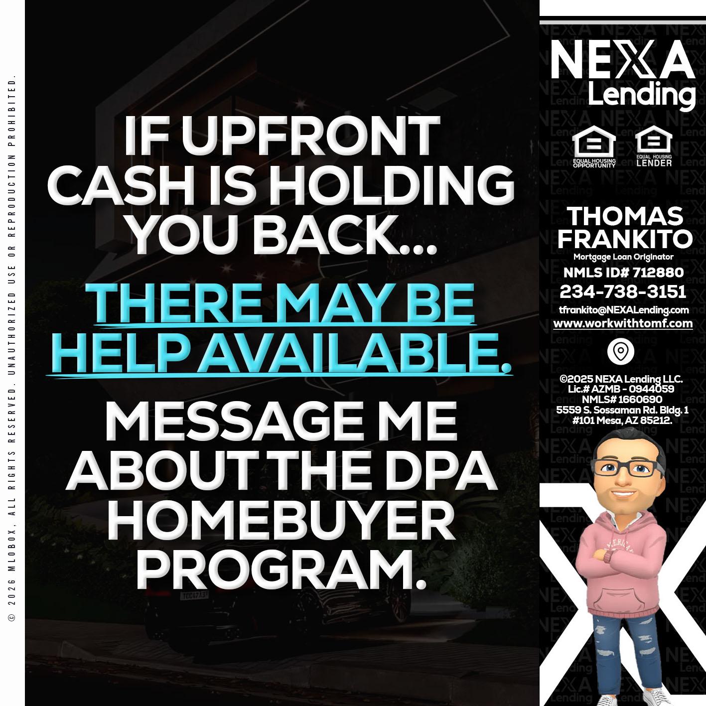 IF UPFRONT - Thomas Frankito -Mortgage Loan Officer