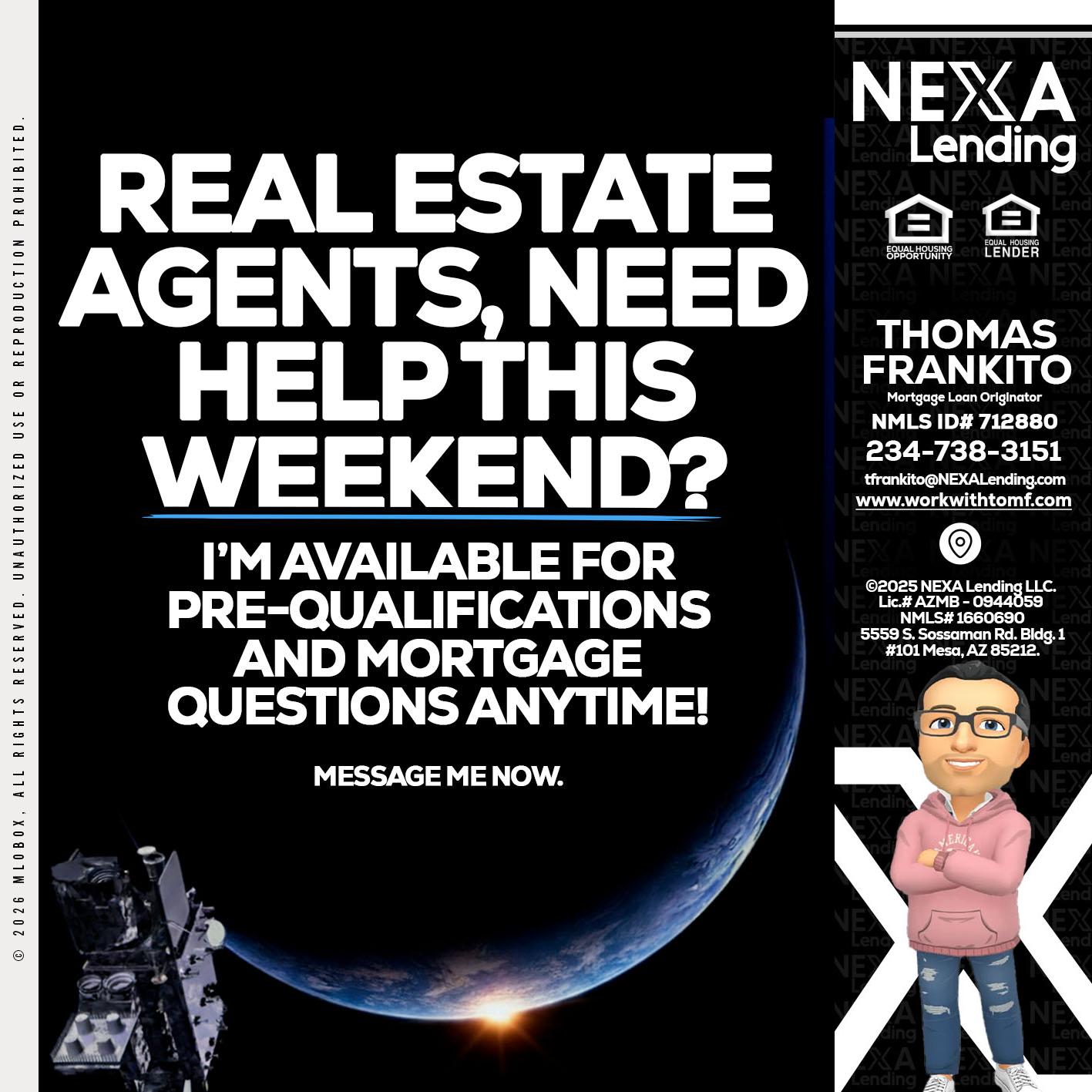 REAL ESTATE AGENTS - Thomas Frankito -Mortgage Loan Officer