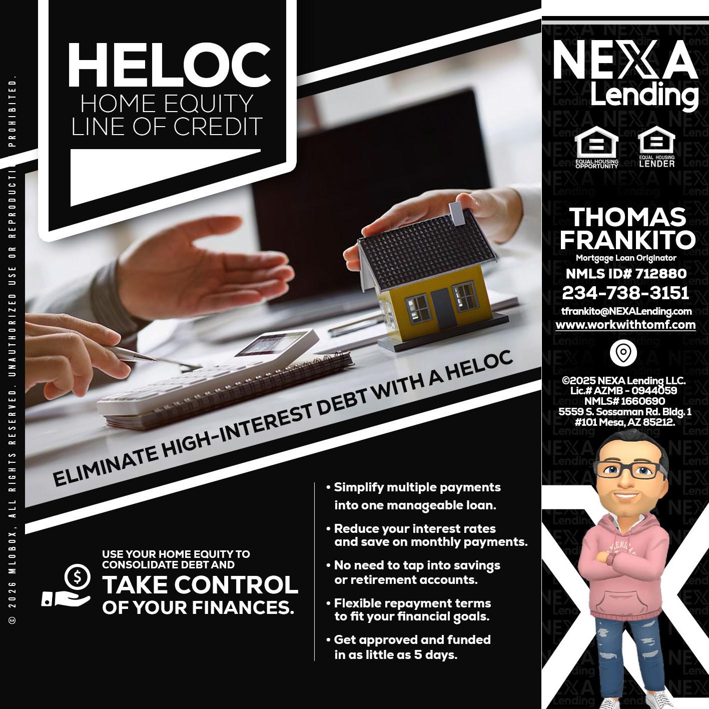 HELOC - Thomas Frankito -Mortgage Loan Officer