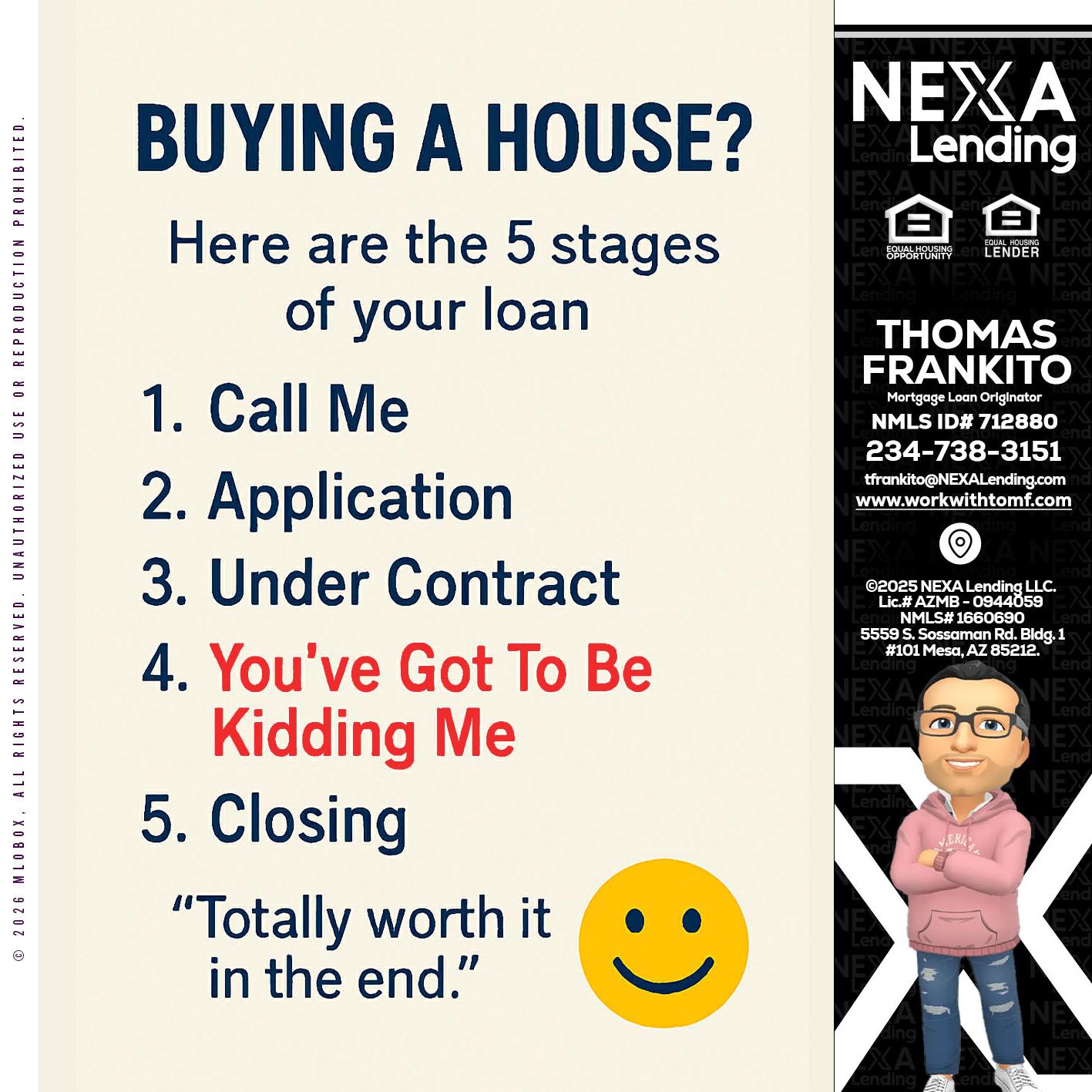 BUYING A HOUSE - Thomas Frankito -Mortgage Loan Officer