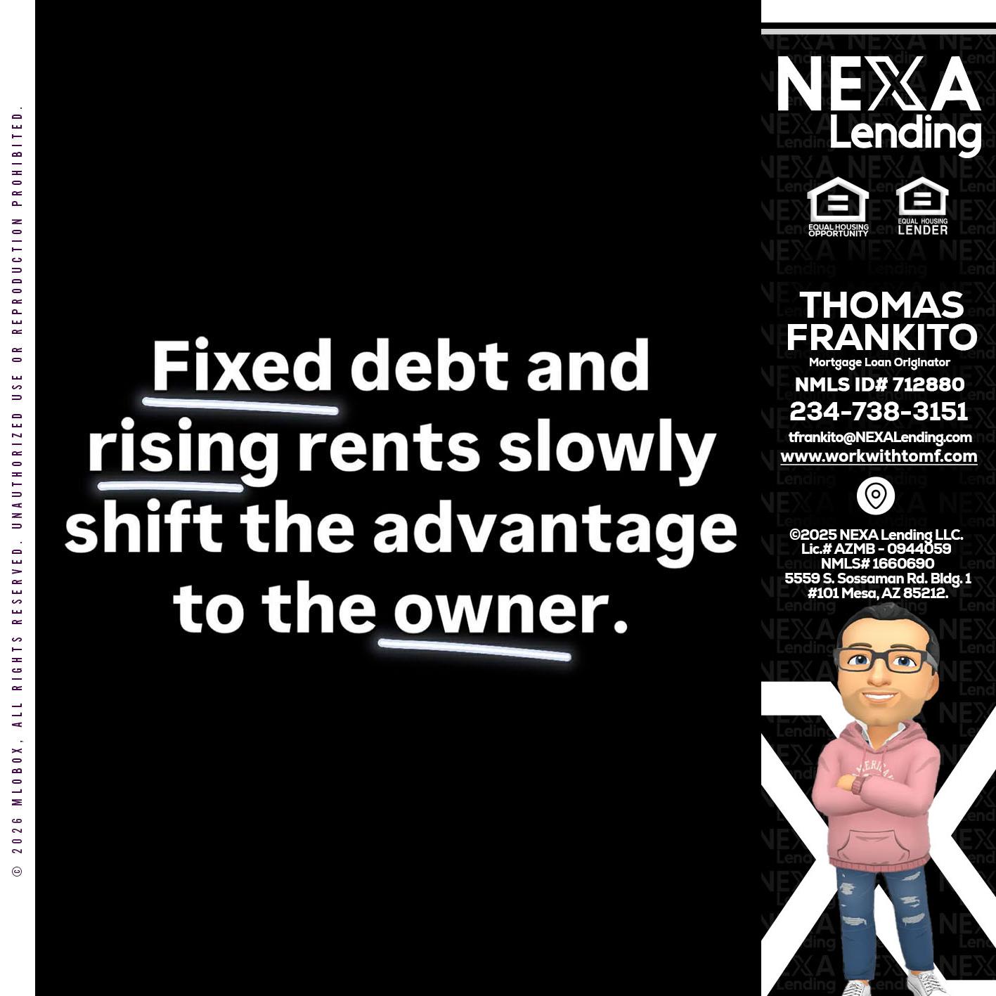 FIXED DEBT - Thomas Frankito -Mortgage Loan Officer