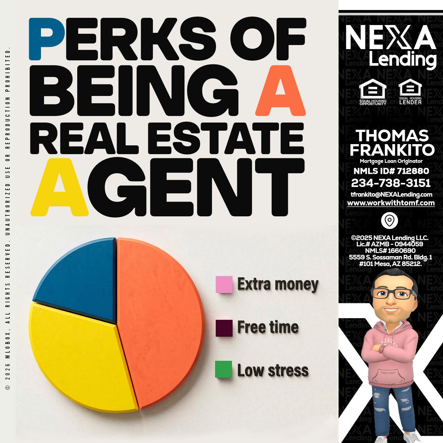 PERKS OF BEING - Thomas Frankito -Mortgage Loan Officer