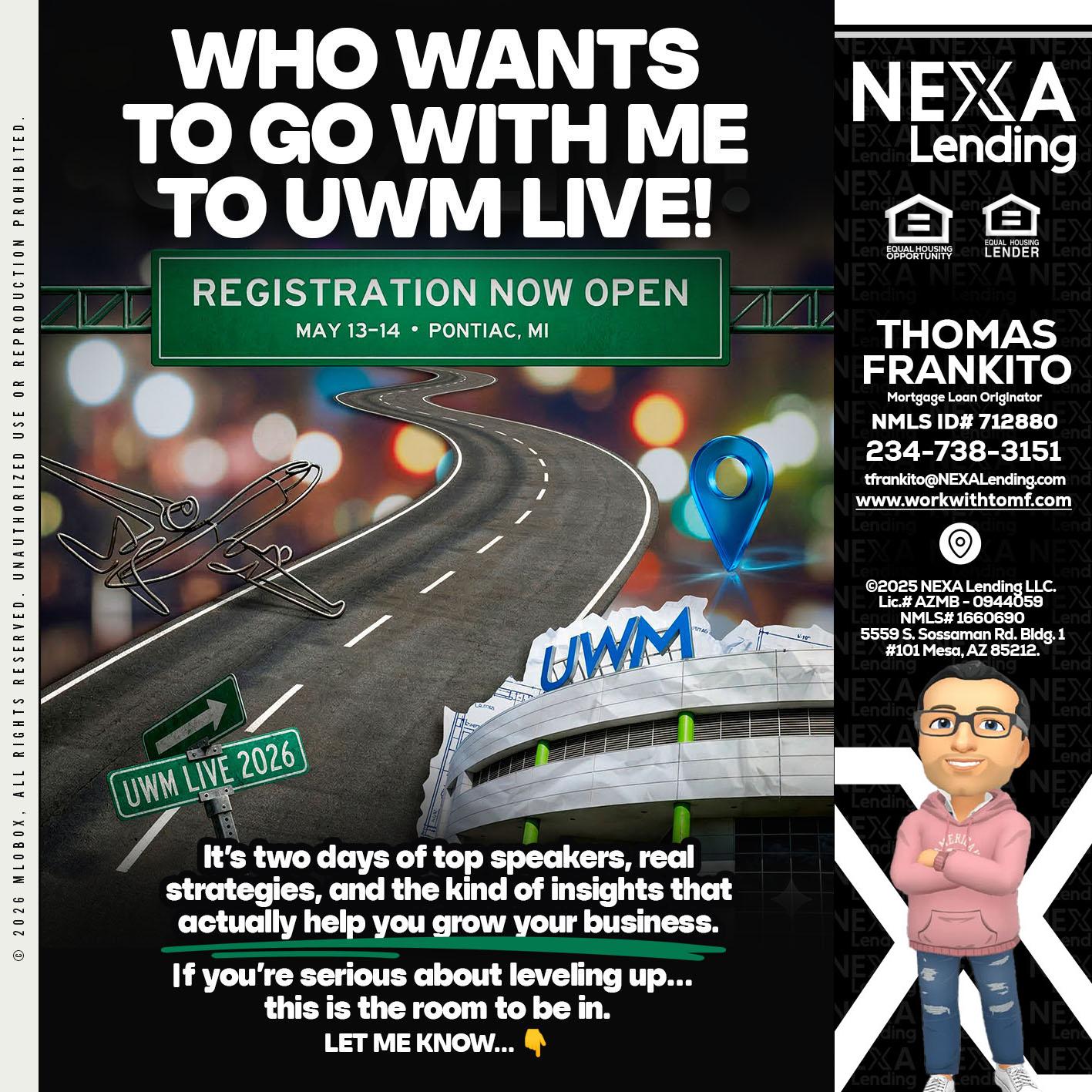 WHO WANTS - Thomas Frankito -Mortgage Loan Officer