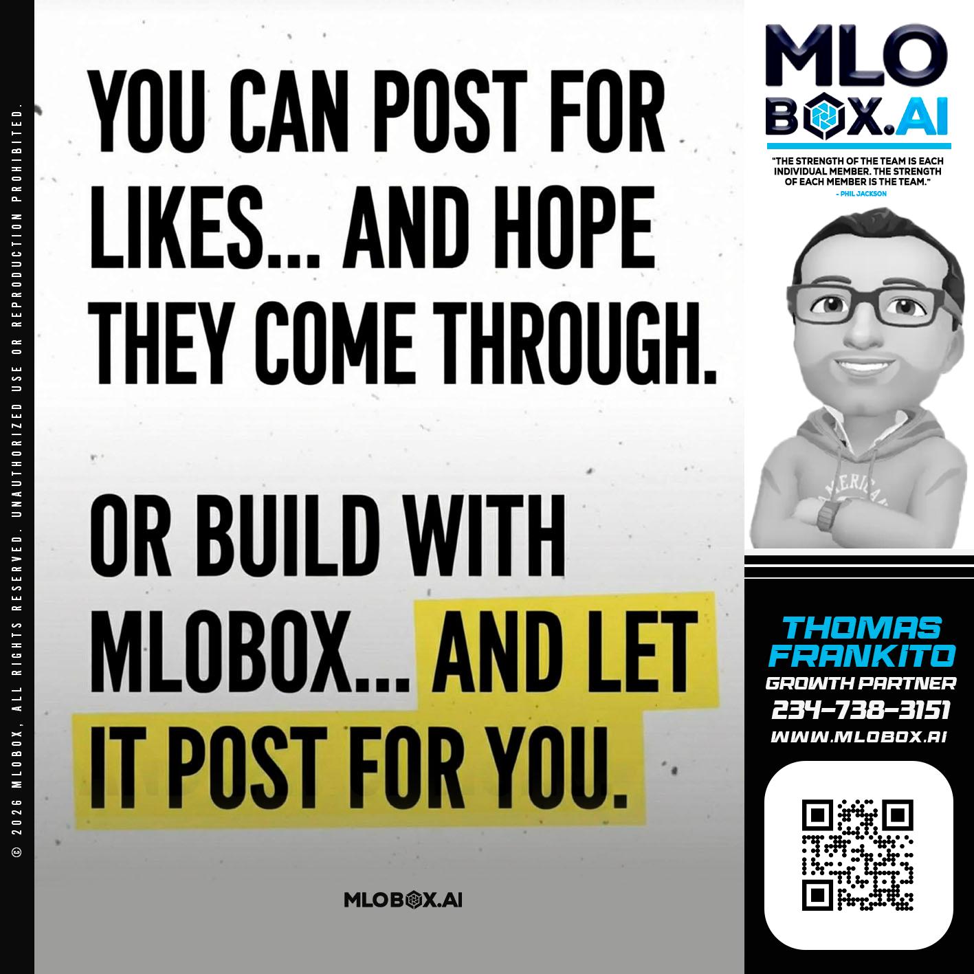 you can post - Thomas Frankito -Mortgage Loan Officer