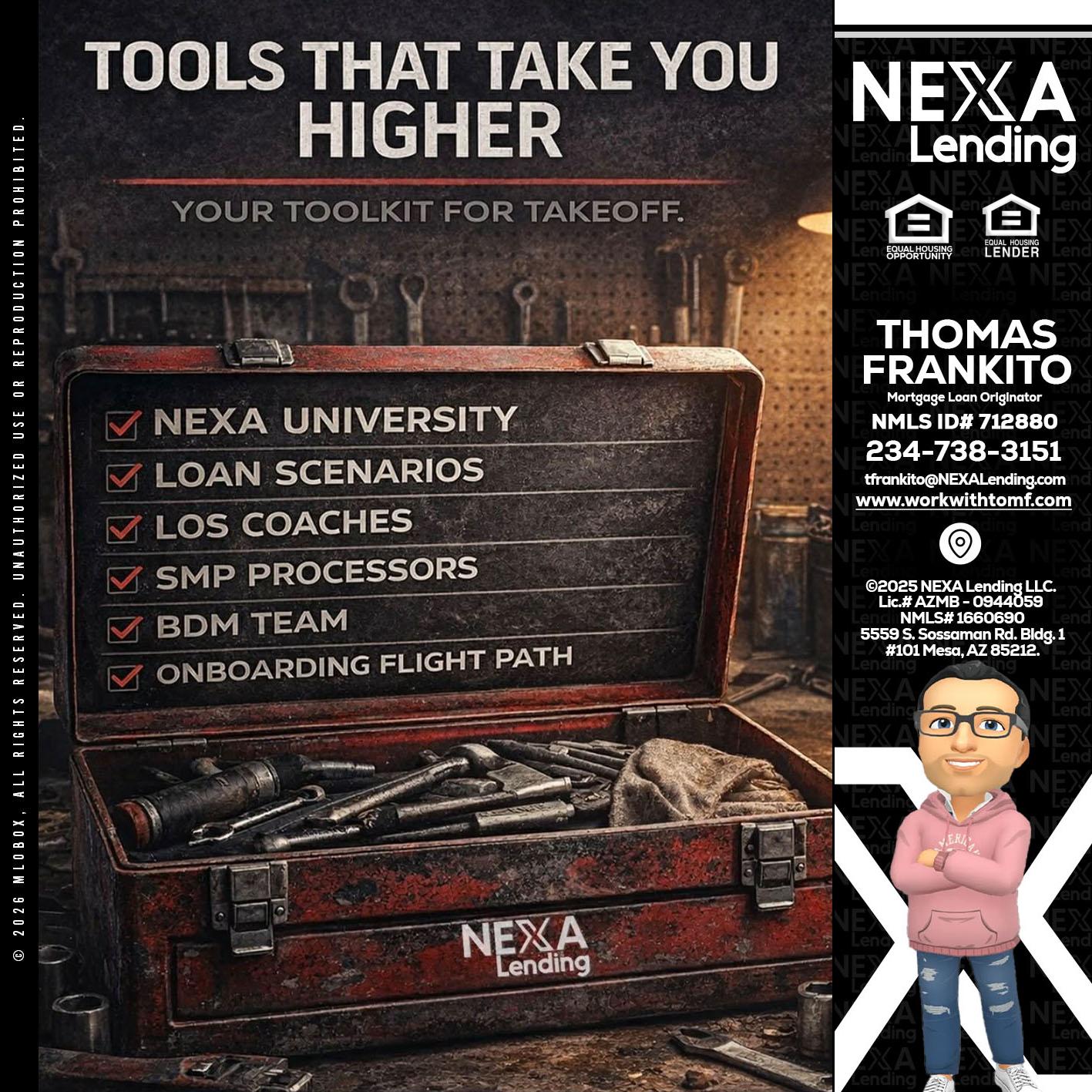 TOOLS THAT - Thomas Frankito -Mortgage Loan Officer