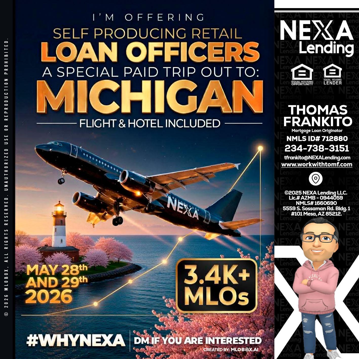 MICHIGAN TRIP - Thomas Frankito -Mortgage Loan Officer