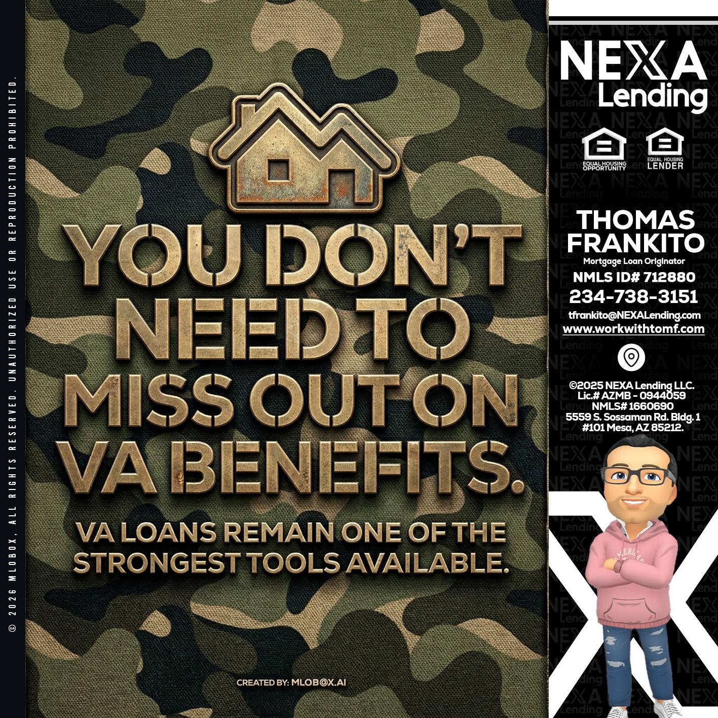 you don't need - Thomas Frankito -Mortgage Loan Officer