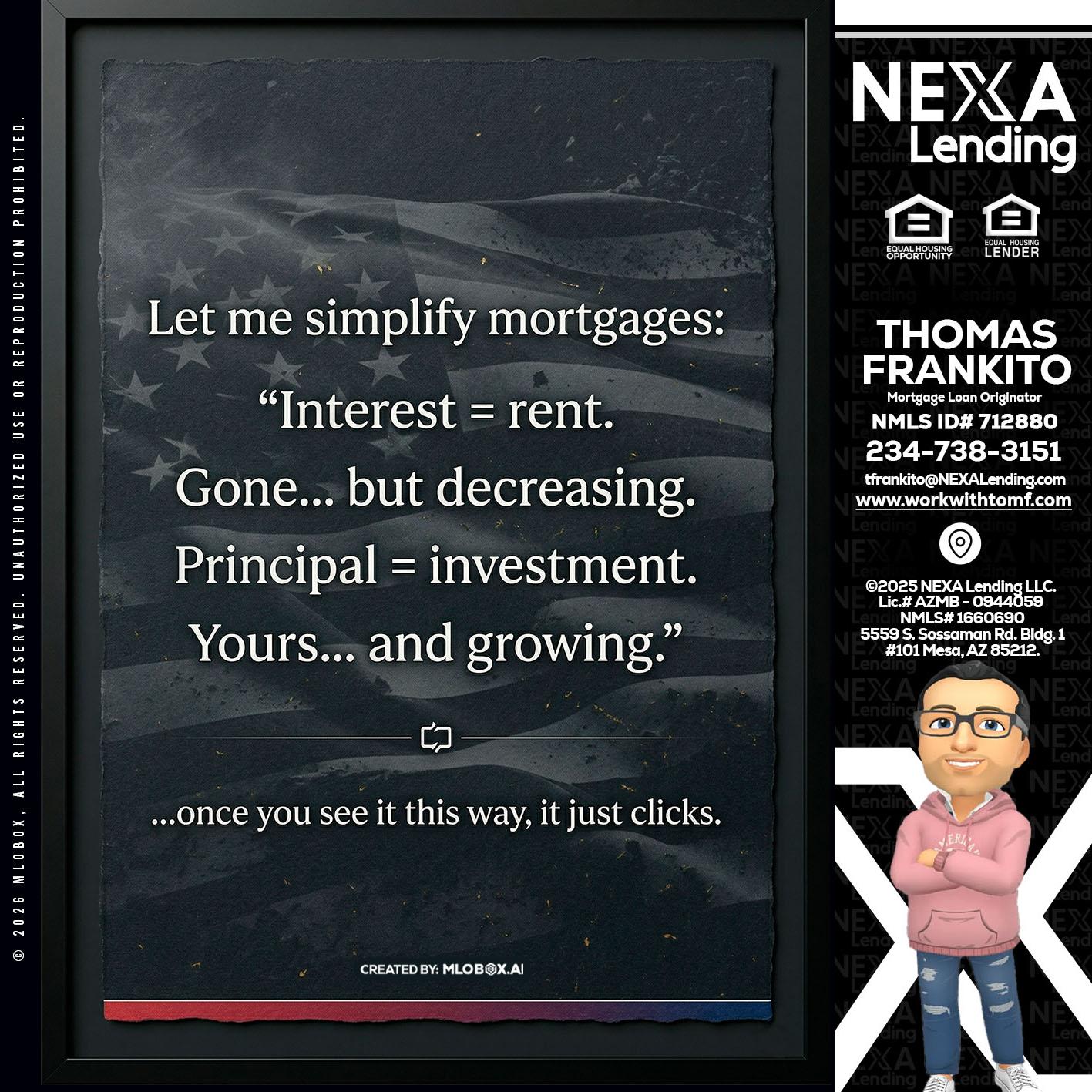 LET ME SIMPLIFY - Thomas Frankito -Mortgage Loan Officer