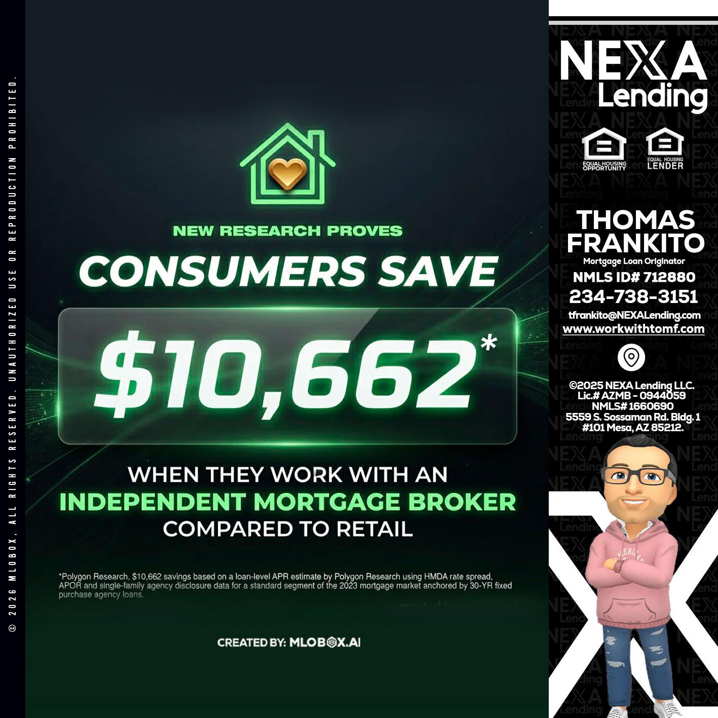 10,662 - Thomas Frankito -Mortgage Loan Officer