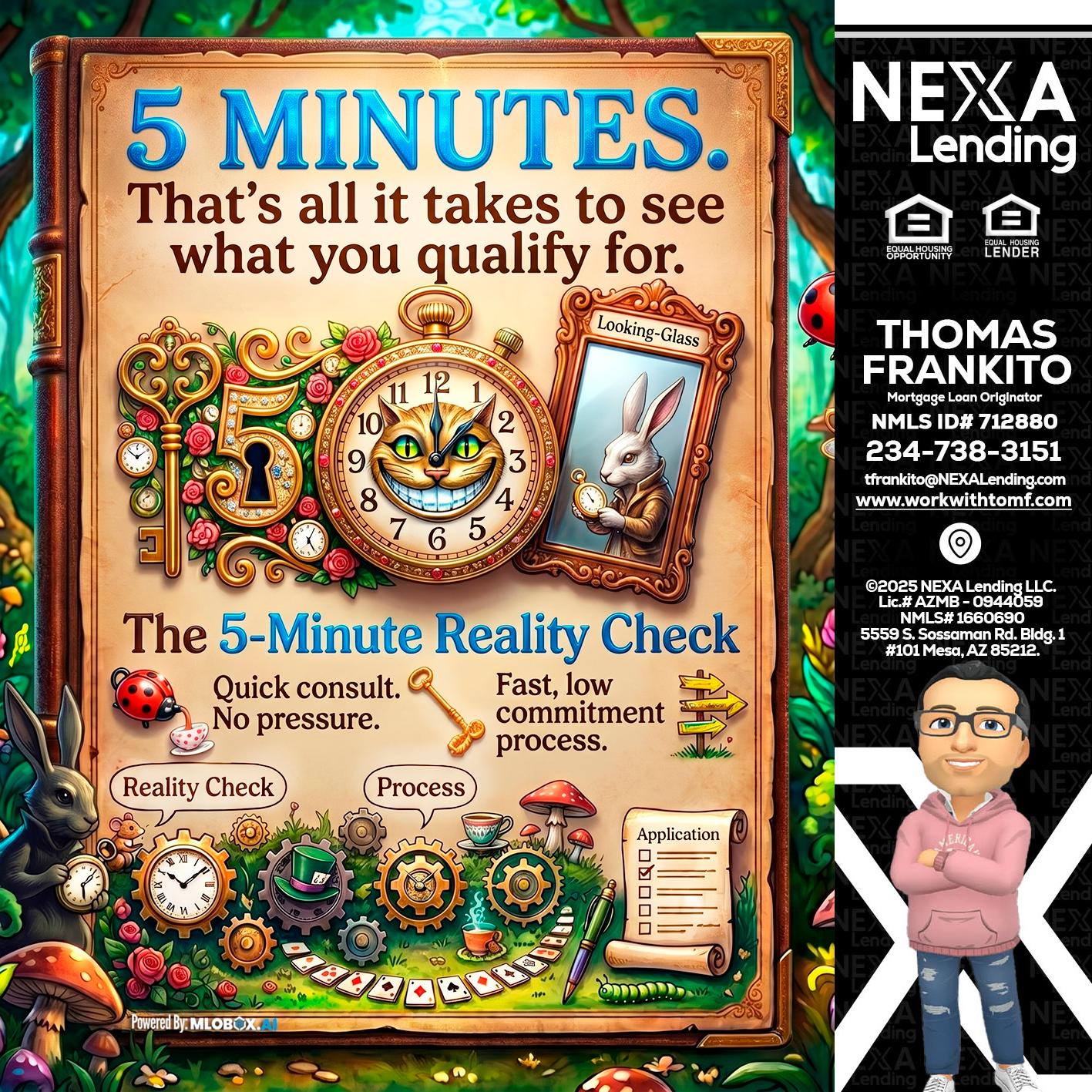 Reality Check! - Thomas Frankito -Mortgage Loan Officer