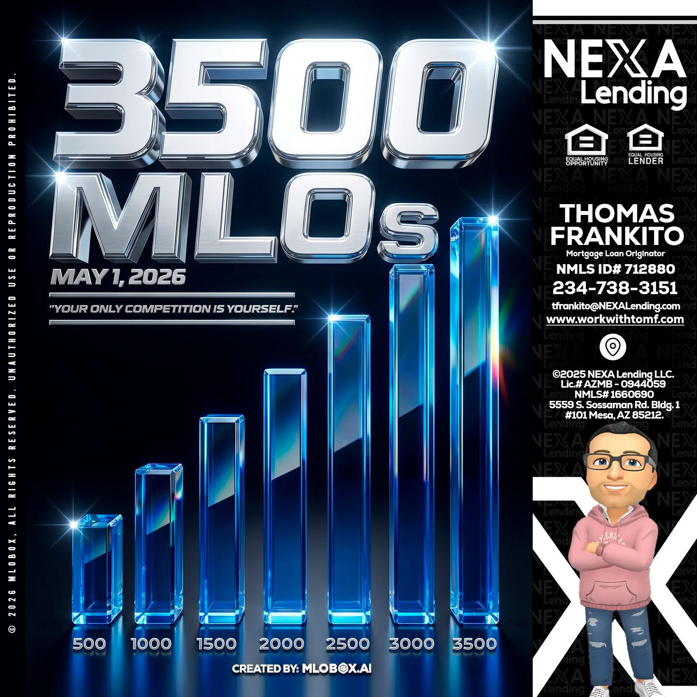 3500 MLOs - Thomas Frankito -Mortgage Loan Officer