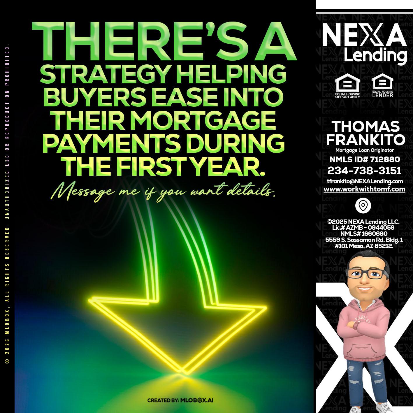 THERES A STATEGY - Thomas Frankito -Mortgage Loan Officer