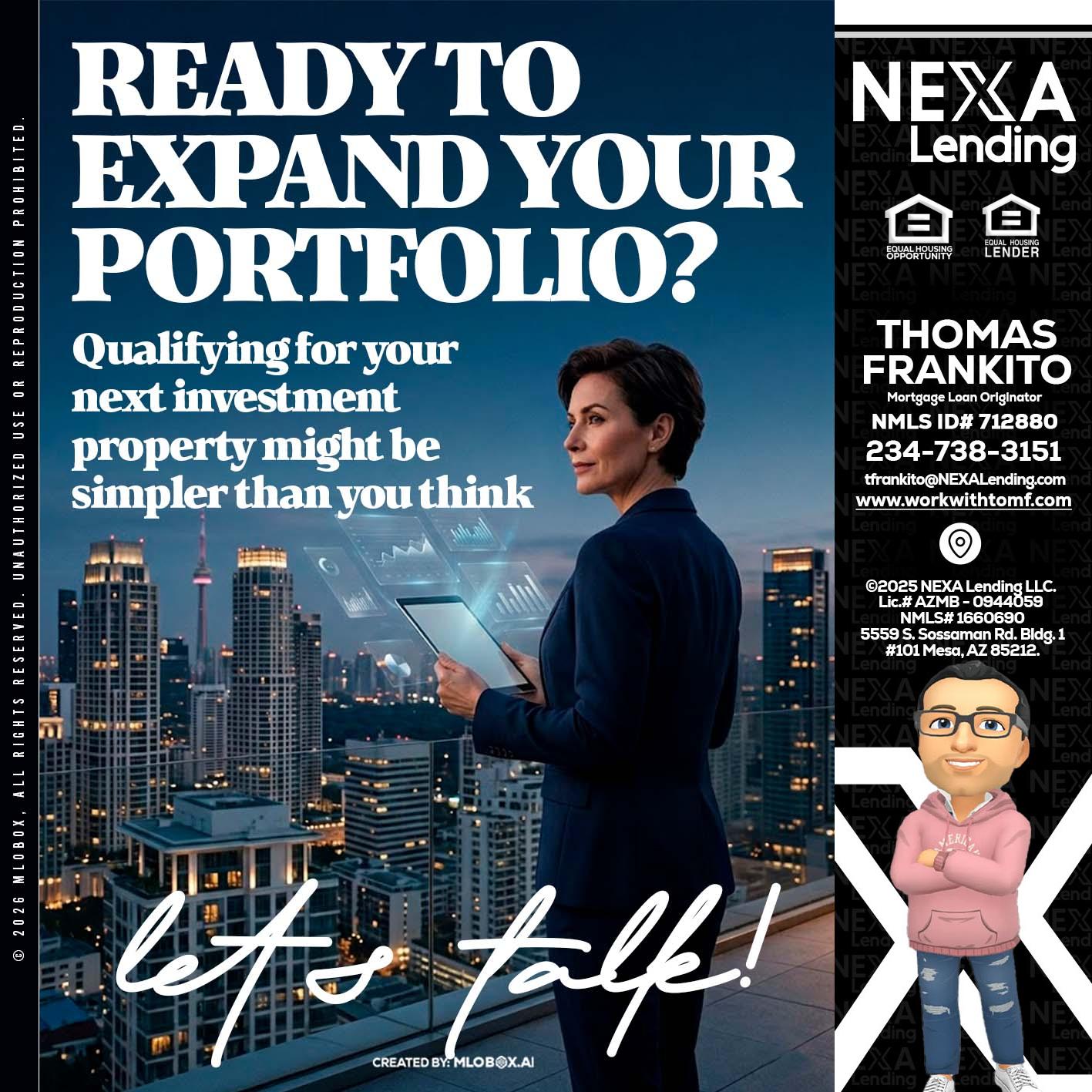READY TO EXPAND - Thomas Frankito -Mortgage Loan Officer