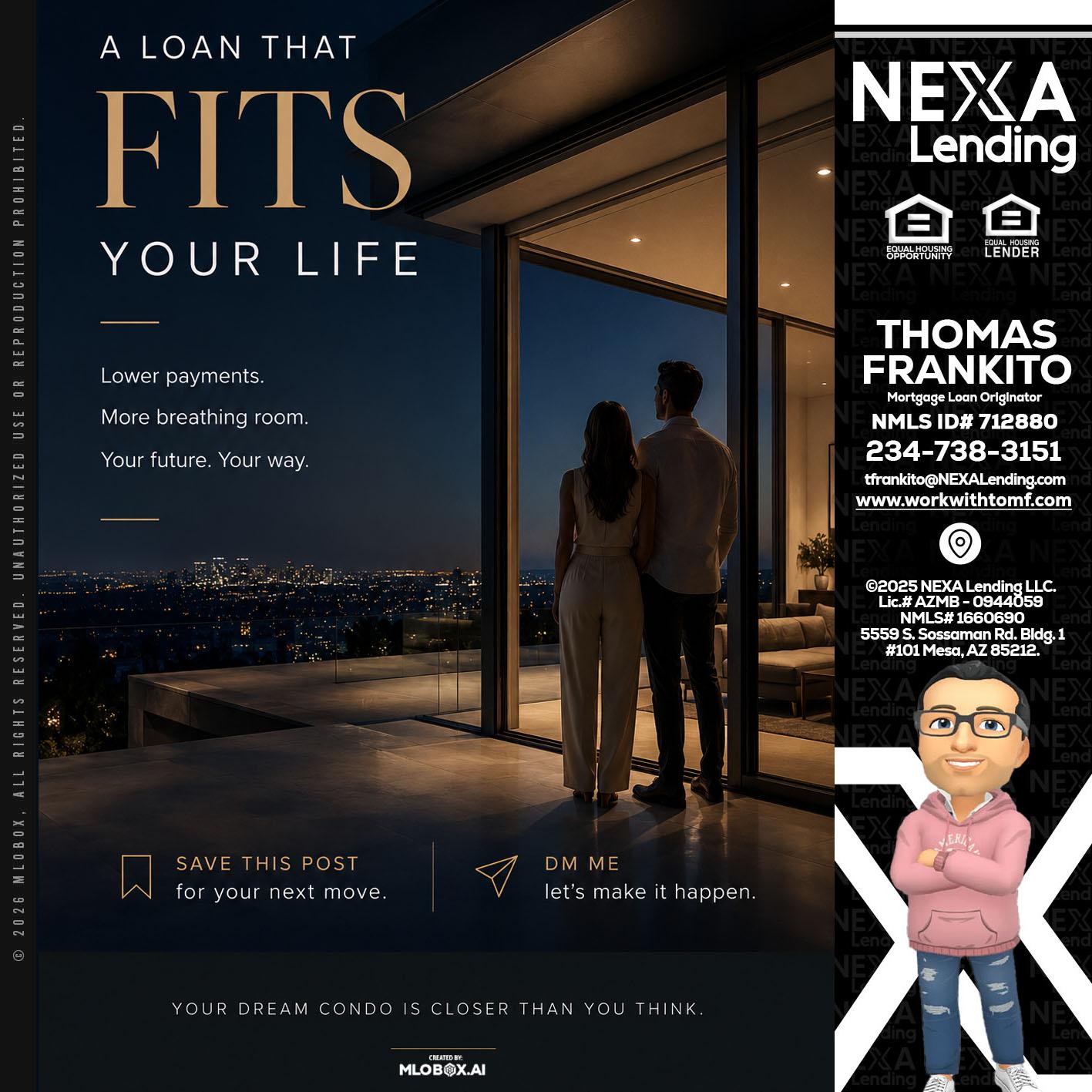 LOANS THAT FIT - Thomas Frankito -Mortgage Loan Officer