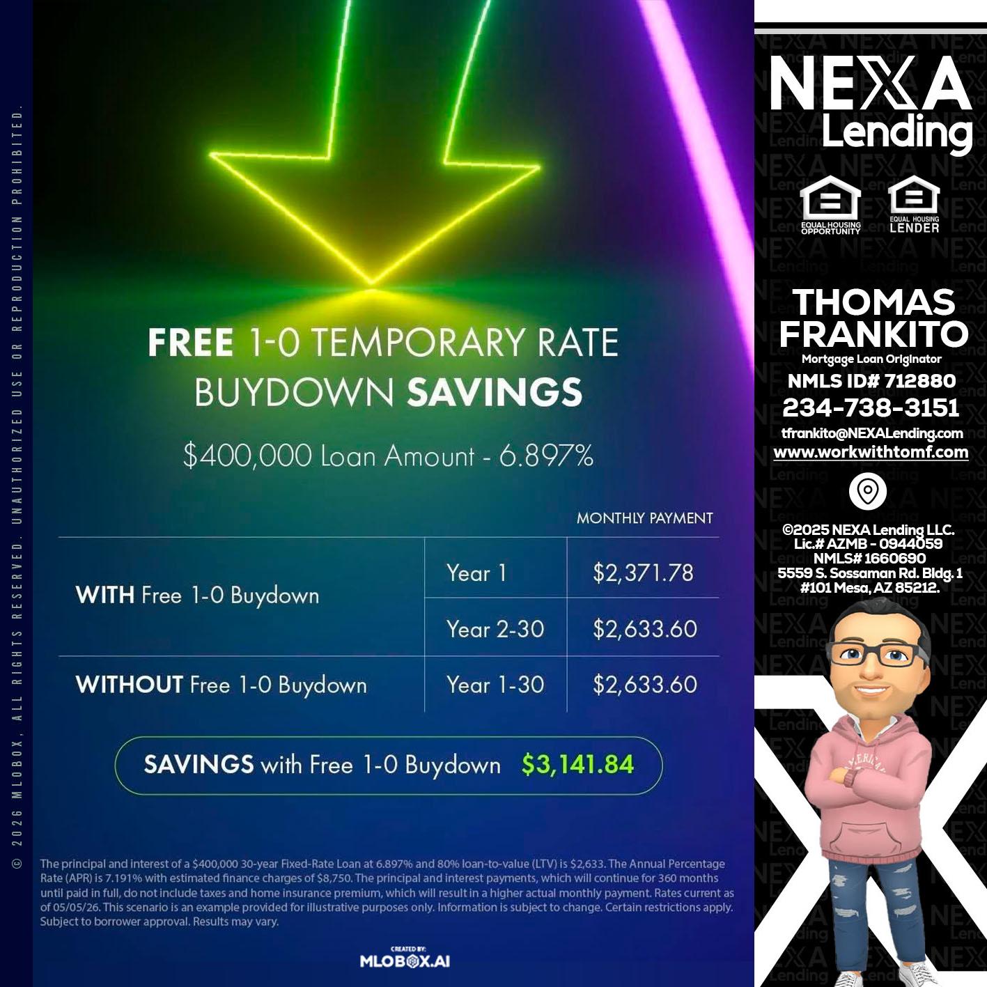 BUYDOWN - Thomas Frankito -Mortgage Loan Officer