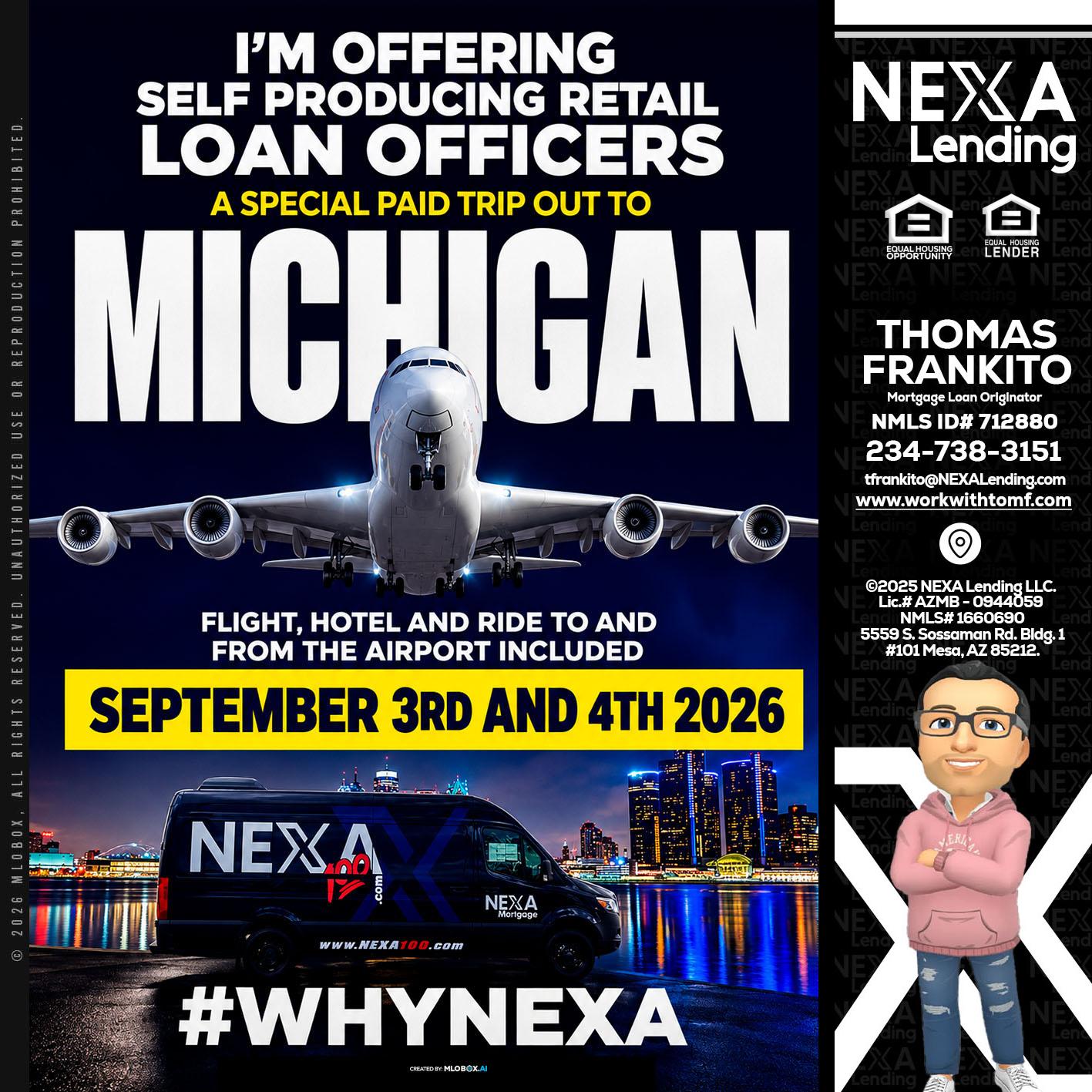 MICHIGAN - Thomas Frankito -Mortgage Loan Officer