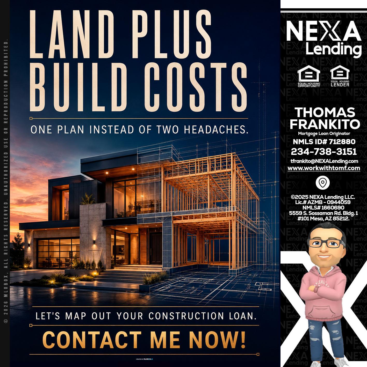 LAND PLUS - Thomas Frankito -Mortgage Loan Officer