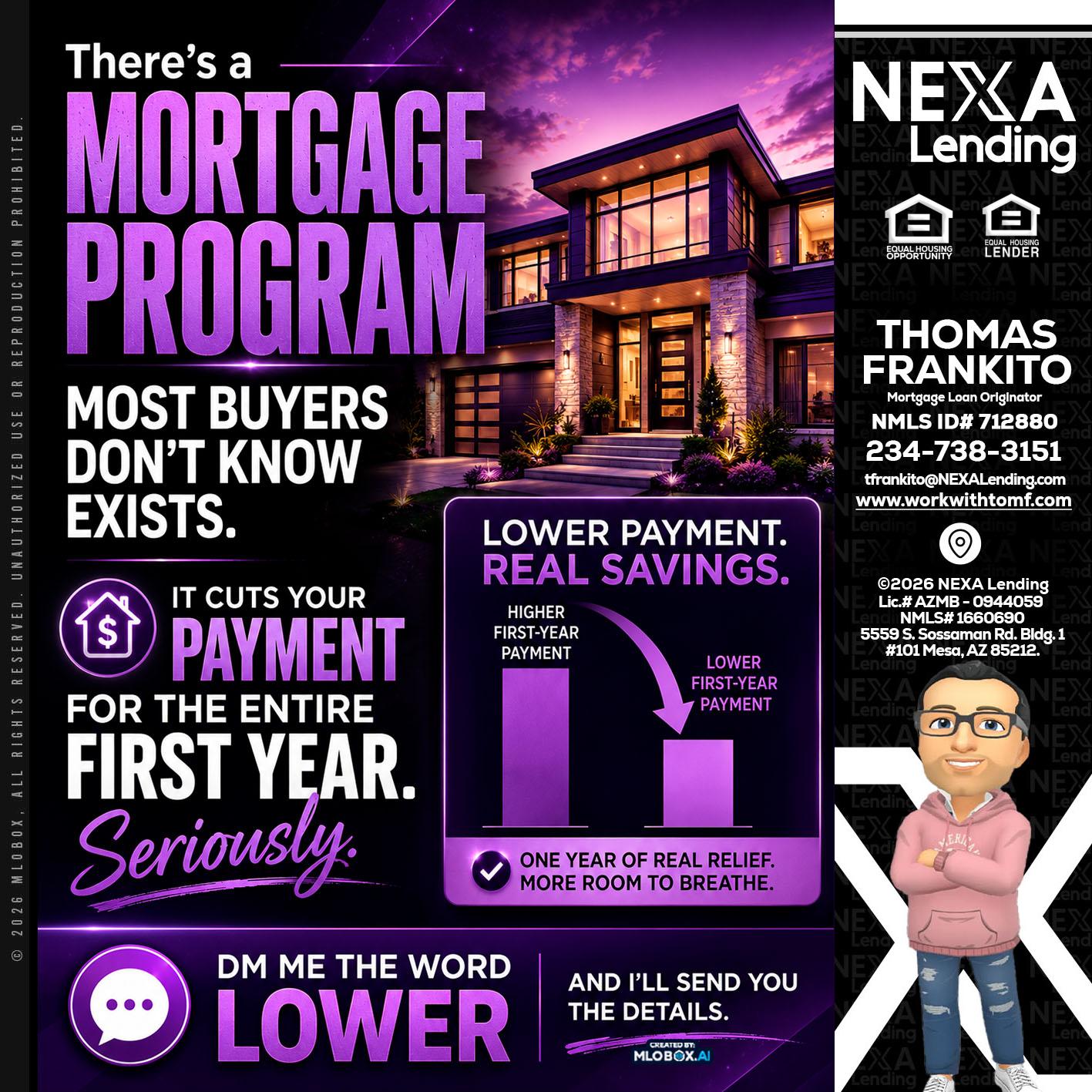 MORTGAGE PROGRAM - Thomas Frankito -Mortgage Loan Officer