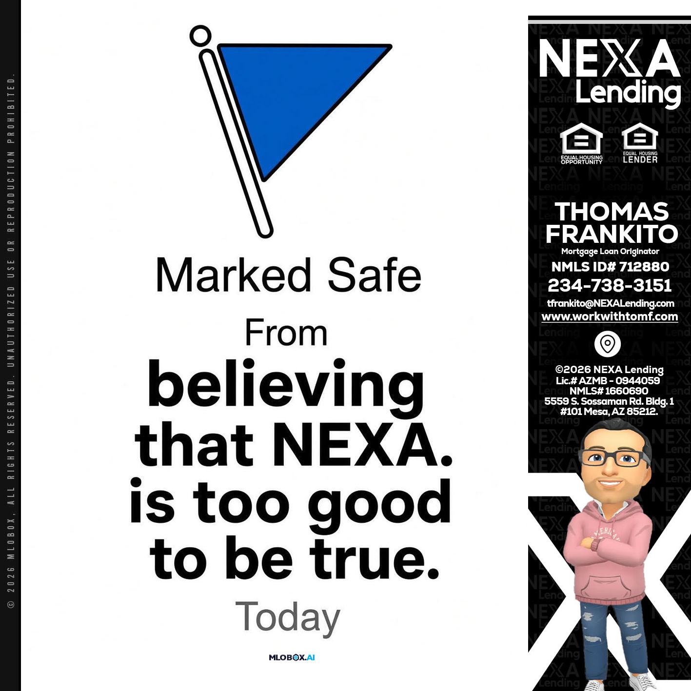 MARKED SAFE - Thomas Frankito -Mortgage Loan Officer
