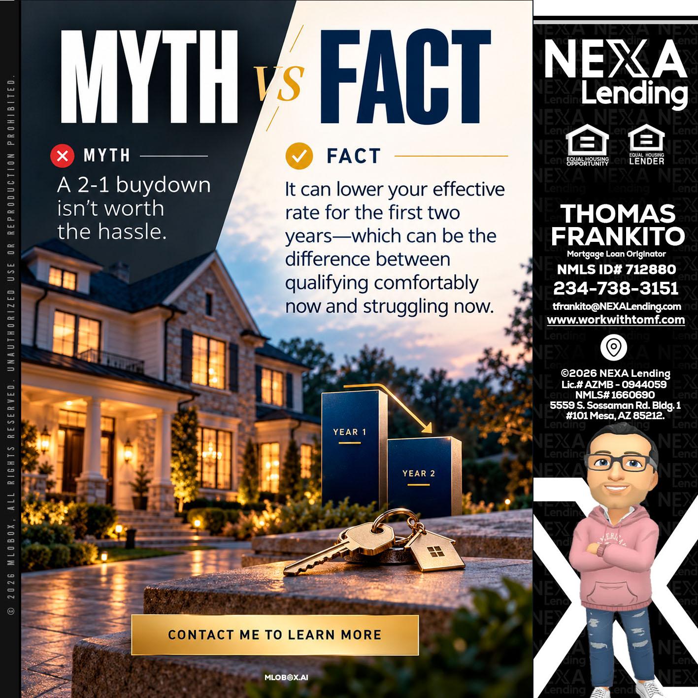 MYTH VS FACT - Thomas Frankito -Mortgage Loan Officer