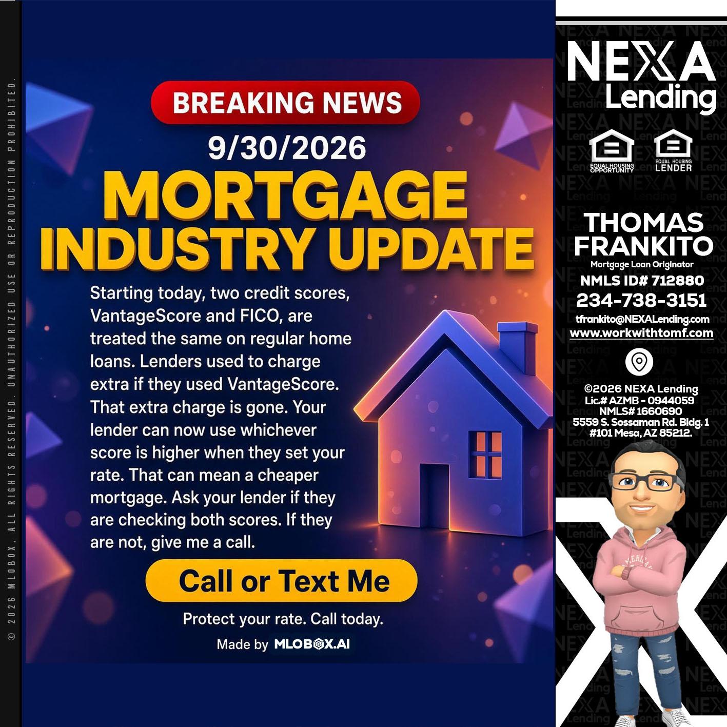 BREAKING NEWS - Thomas Frankito -Mortgage Loan Officer
