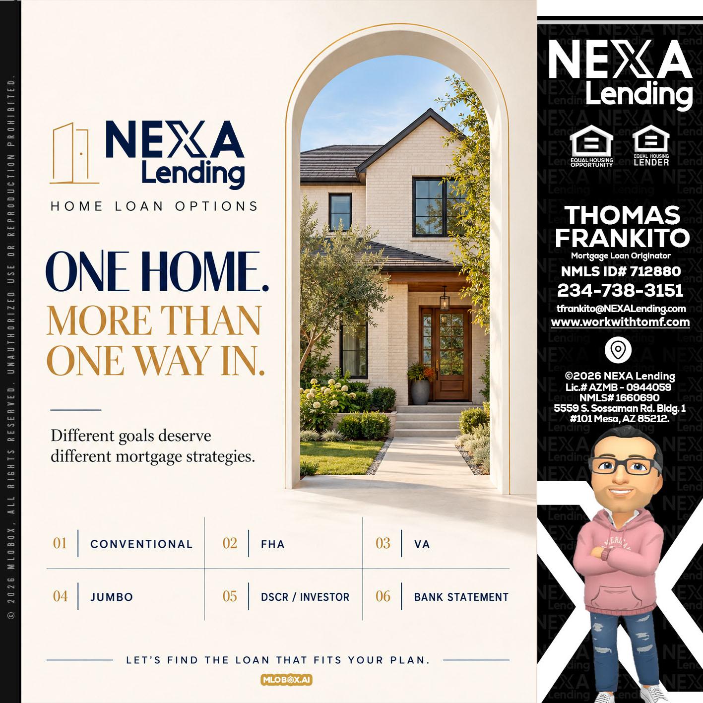 ONE HOME - Thomas Frankito -Mortgage Loan Officer
