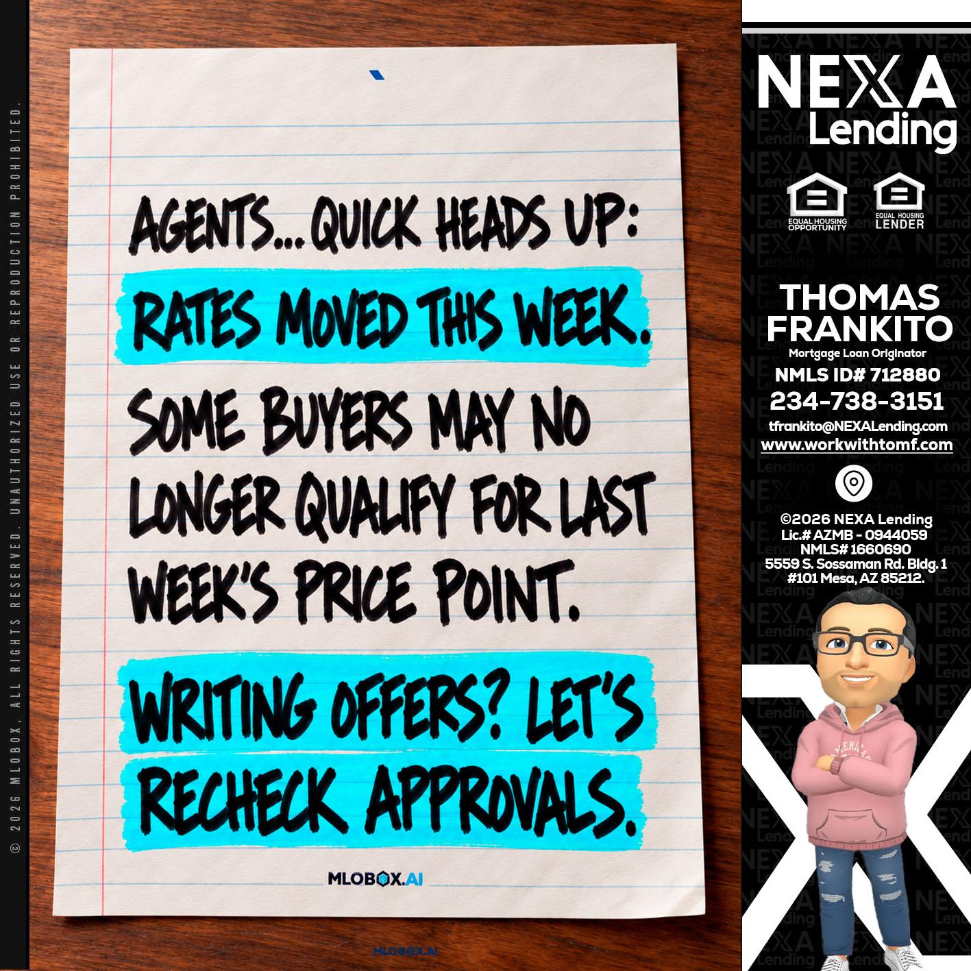 AGENTS - Thomas Frankito -Mortgage Loan Officer