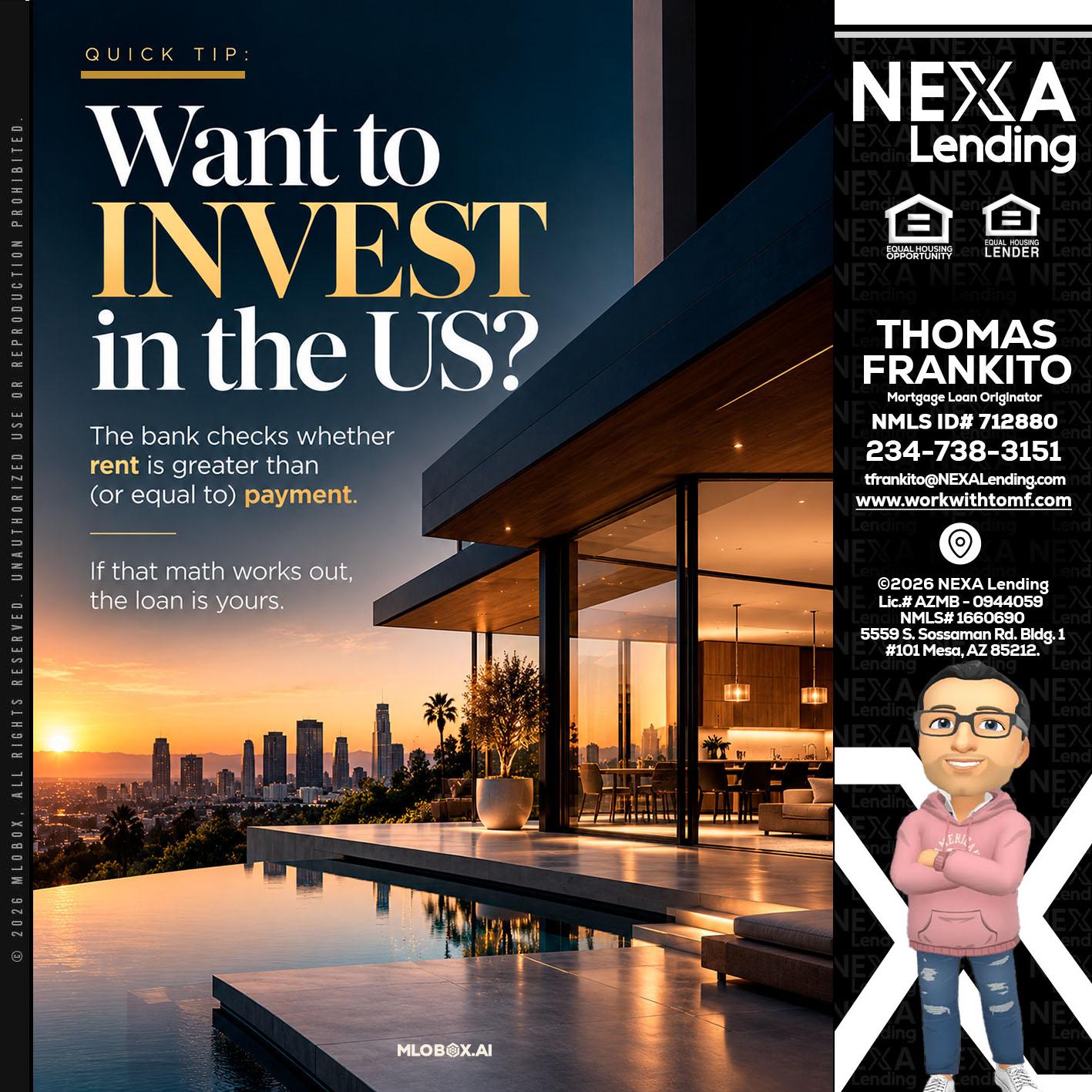 QUICK TIP - Thomas Frankito -Mortgage Loan Officer
