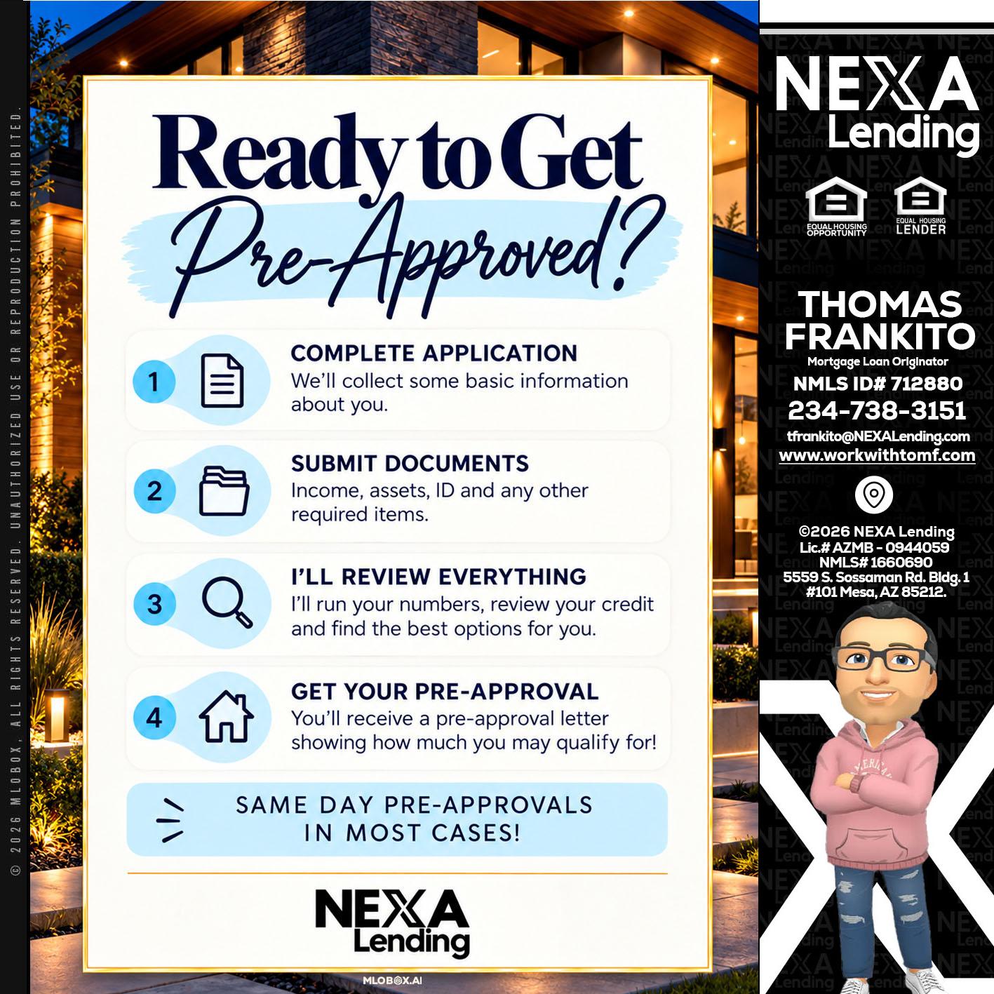 ready to get - Thomas Frankito -Mortgage Loan Officer